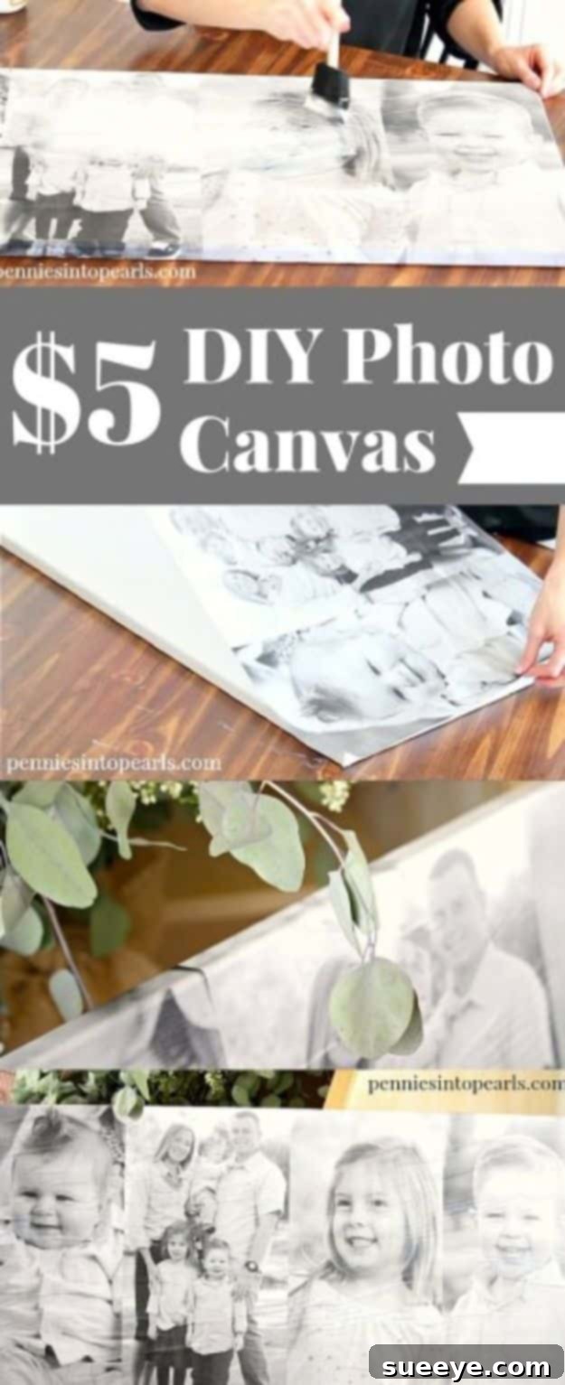 $5 DIY Photo Canvas - Personalized Keepsake DIY photo canvas, a personalized and affordable gift idea