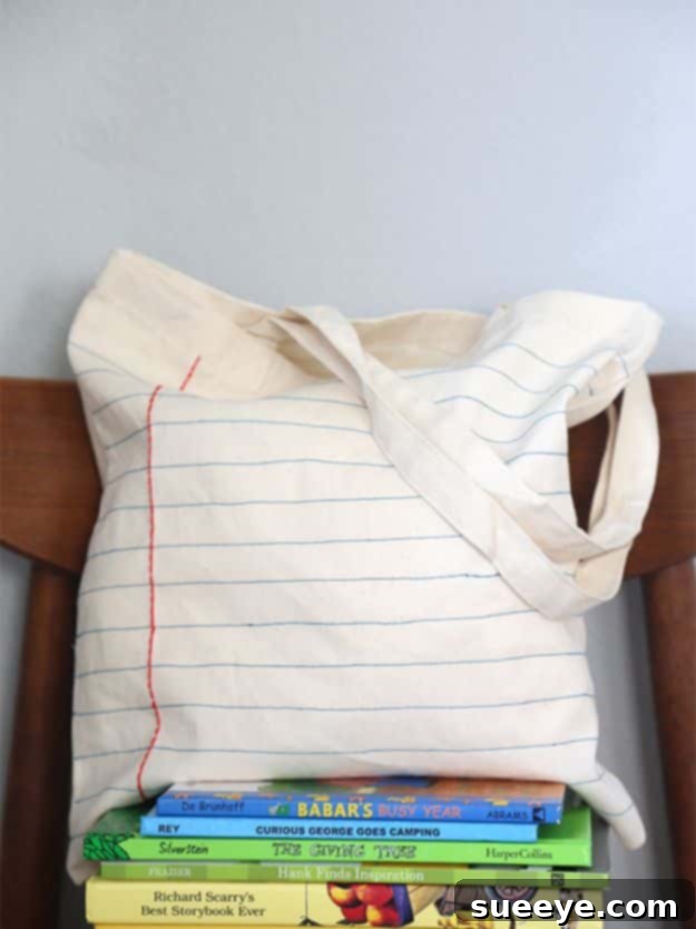 DIY Notebook Tote - Handy Carry-All Gift DIY notebook tote bag, a creative and functional gift for students or artists