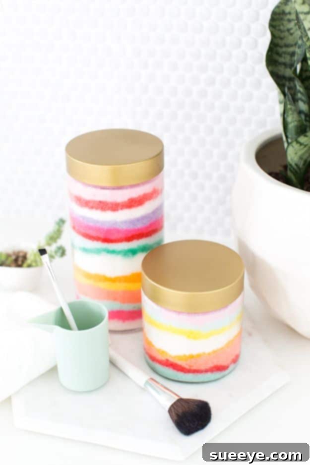DIY Sugar Scrub Sand Art - Homemade Beauty Gift DIY sugar scrub layered like sand art, a creative beauty gift