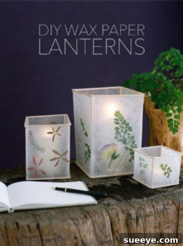 DIY Wax Paper Lanterns - Cozy Home Decor Gift DIY wax paper lanterns, creating soft ambient light