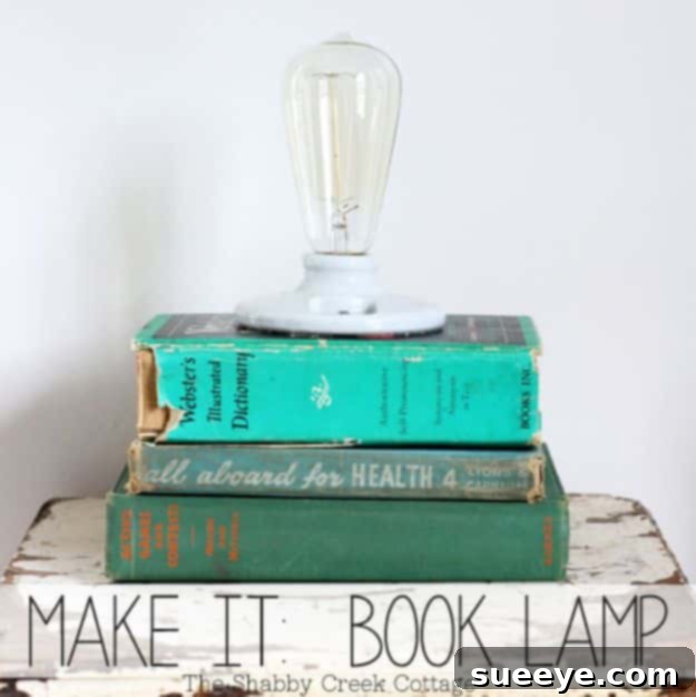 DIY Book Lamp - Literary Decor Gift DIY book lamp, a creative and whimsical lighting solution
