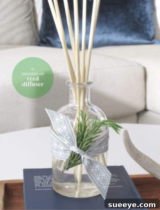 DIY Essential Oil Home Reed Diffuser - Natural Home Scent DIY essential oil reed diffuser for natural home fragrance