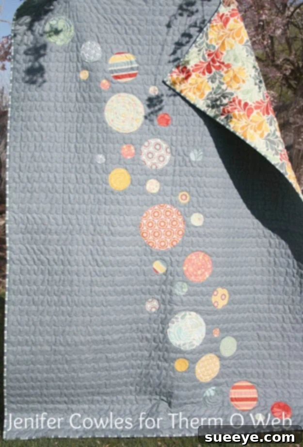 DIY Circle Quilt - Introduction to Applique for New Quilters Easy Circle Quilt Pattern for Beginners - Modern Quilt Design