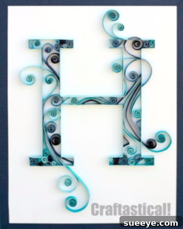 DIY Quilled Monogram Art: Personalized Wall Decor Elegant Quilled Monogram Letter Wall Art for personalized decor