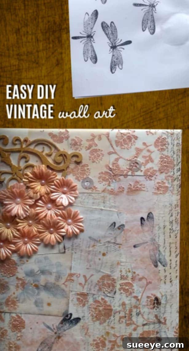 Simple Vintage-Inspired Wall Art DIY Easy DIY Vintage Wall Art with charming antique appeal
