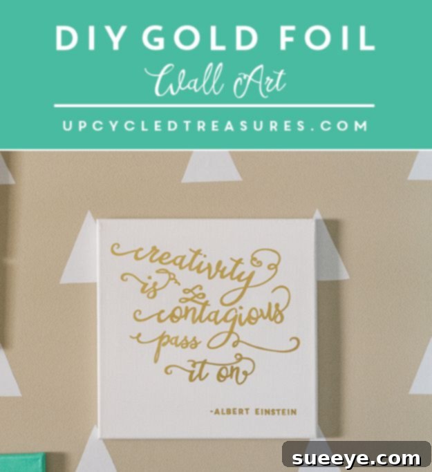 Glamorous DIY Gold Foil Art: Modern Home Decor Luxurious DIY Gold Foil Wall Art for a touch of modern elegance