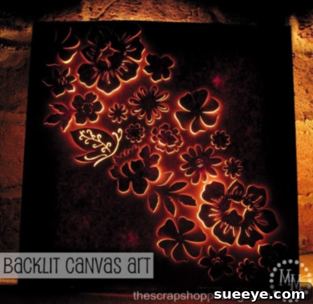 DIY Backlit Canvas Art: Illuminated Flora & Fauna Enchanting Backlit Canvas Flora and Fauna Wall Art for ambient lighting