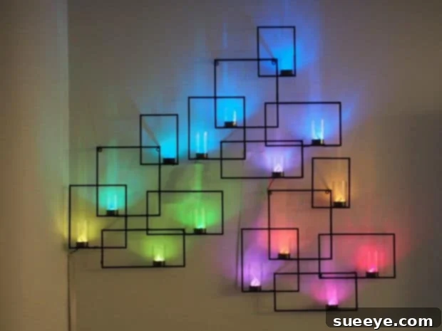 DIY Geometric Neon Sconces: Modern Light Art Modern Geometric Neon Lights Wall Art Sconces for a contemporary look