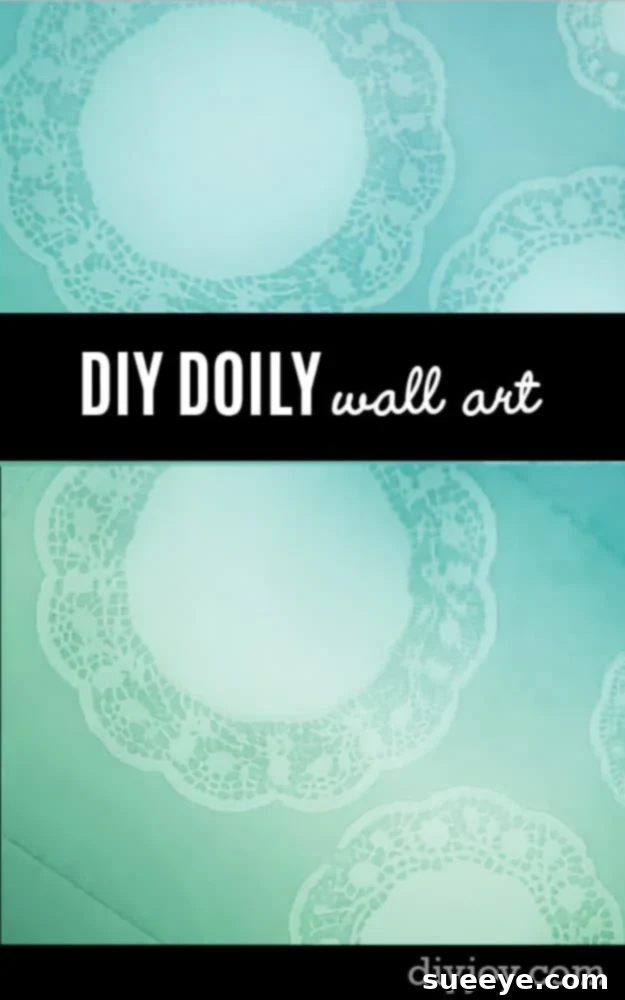 Painted Doily Canvas Art: Easy & Elegant DIY Delicate DIY Doily Wall Art for a vintage or shabby chic touch