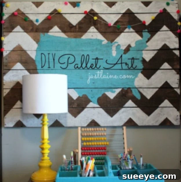 Upcycled Pallet Wall Art: Rustic & Creative DIY Rustic DIY Pallet Art for farmhouse or industrial style decor