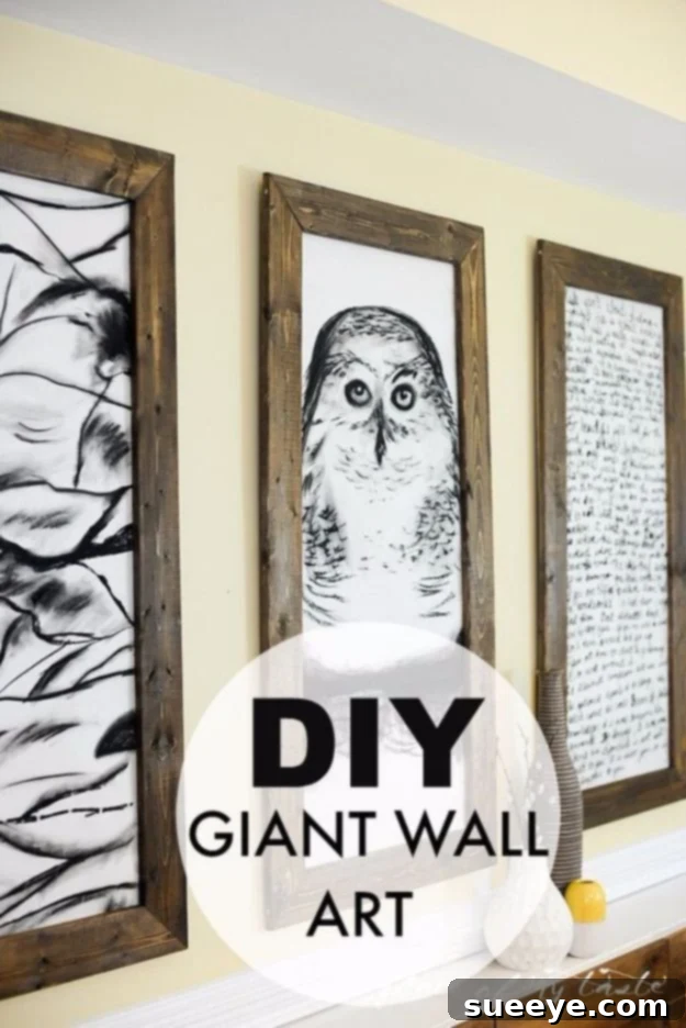Large Scale DIY Wall Art: Impressive & Affordable Striking DIY Giant Wall Art for a dramatic focal point
