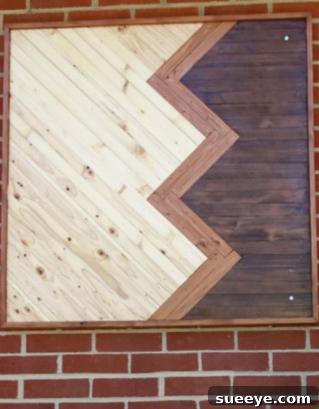 DIY Wood Chevron Wall Art: Stylish Geometric Decor Textured Wood Chevron Wall Art for a modern rustic vibe