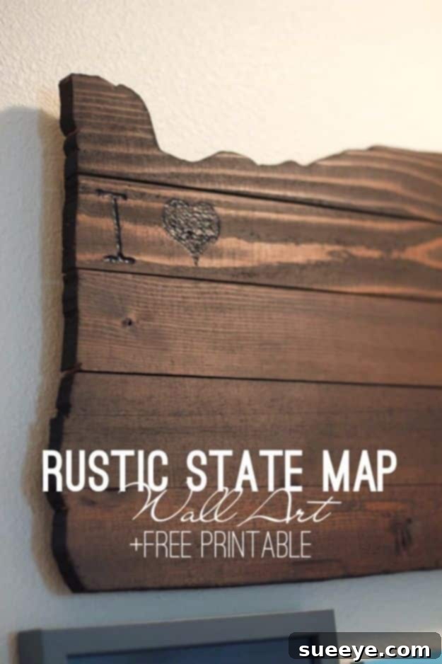 Handcrafted Rustic State Map Art: Homage to Your Roots Charming DIY Rustic State Map Wall Art for regional pride