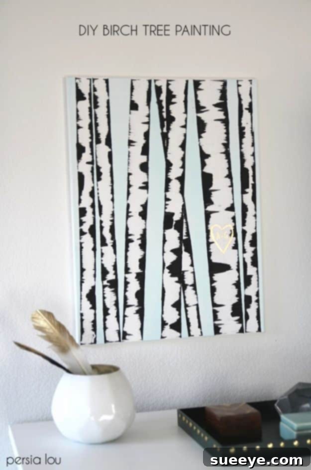 DIY Birch Forest Wall Art: Calming Nature Decor Nature-inspired DIY Birch Tree Wall Art for serene decor