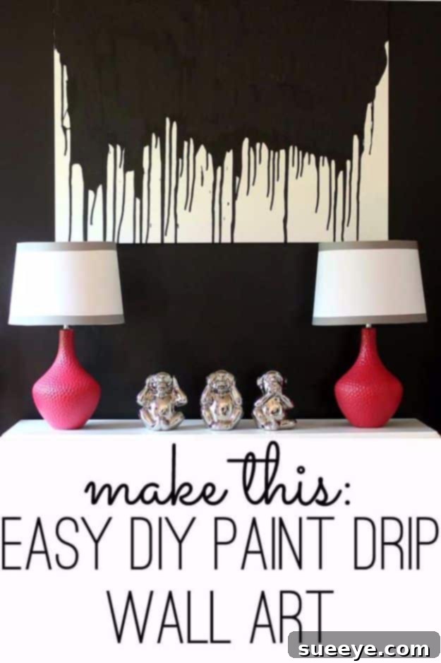 Abstract Paint Drip Art: Modern & Easy DIY Dynamic DIY Paint Drip Wall Art for an edgy, abstract effect