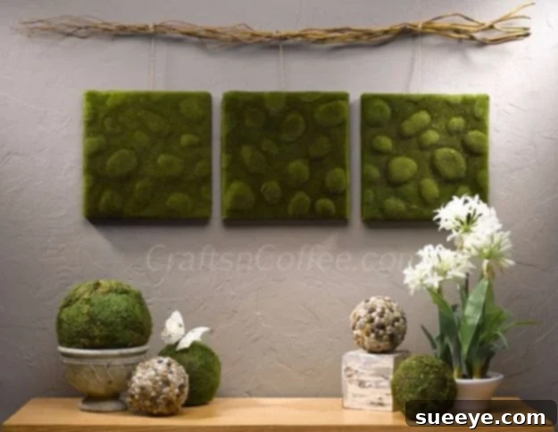 DIY Moss Wall Art: Biophilic & Zen Decor Natural Mossy Wall Art for a calming biophilic design
