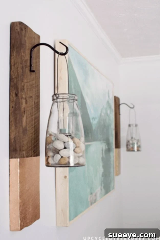 Fusion of Styles: DIY Modern Rustic Wall Art Stylish DIY Modern Rustic Wall Hanging blending natural and contemporary elements