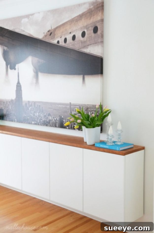 DIY Modern Floating Sideboard Design Sleek Modern Floating Sideboard Wall Mounted