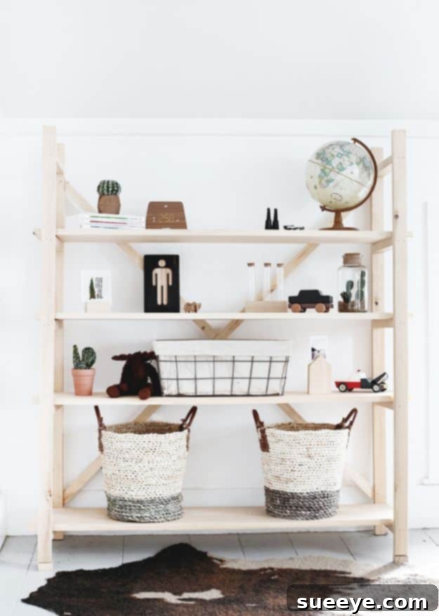 Simple DIY Wood Bookshelf for Modern Home Decor