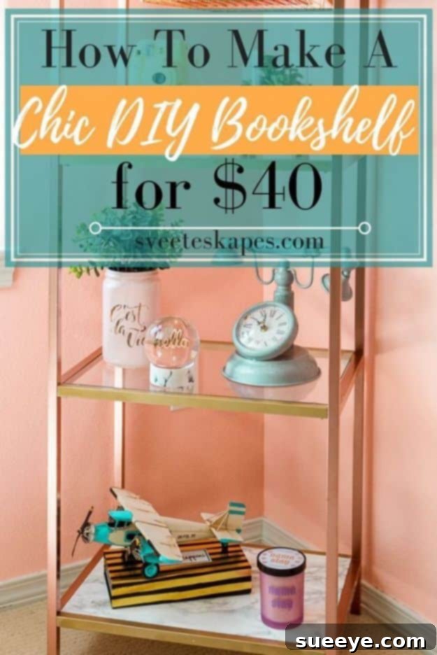 Cheap DIY Bookshelf for $40: Affordable Home Office Decor Idea