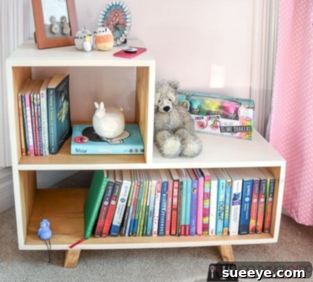 DIY Side Table with Integrated Small Bookshelf for Compact Spaces