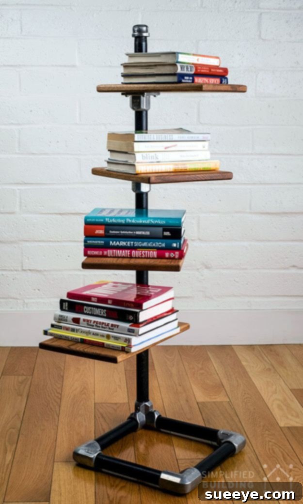 DIY Free Standing Bookshelf for Flexible Home Storage
