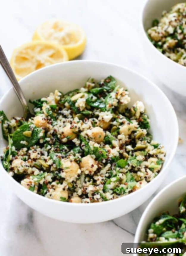 Quinoa Recipes - Herbed Quinoa & Chickpea Salad with Lemon-Tahini Dressing- Easy Salads, Side Dishes and Healthy Recipe Ideas Made With Quinoa - Vegetable and Grain To Serve For Lunch, Dinner and Snack Quinoa Recipes - Herbed Quinoa & Chickpea Salad with Lemon-Tahini Dressing- Easy Salads, Side Dishes and Healthy Recipe Ideas Made With Quinoa - Vegetable and Grain To Serve For Lunch, Dinner and Snack