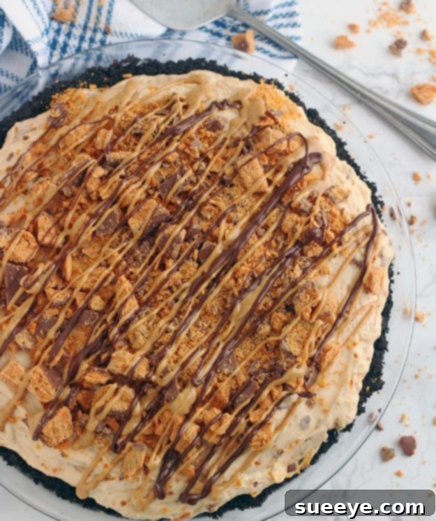 No Bake Desserts | No Bake Butterfinger Pie - Quick Dessert Ideas and Easy Sweets You Can Make Without Baking - Healthy Cookies and Pie Crunchy and sweet No-Bake Butterfinger Pie, a rich and easy dessert for candy bar lovers.