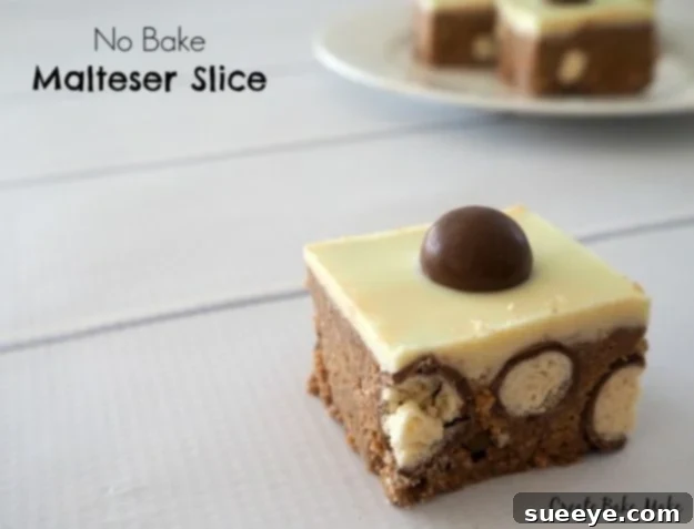 No Bake Desserts | No Bake Malteser Slice - Quick Dessert Ideas and Easy Sweets You Can Make Without Baking - Healthy Cookies and Pie Crunchy and chocolatey No-Bake Malteser Slice, a popular Australian treat.