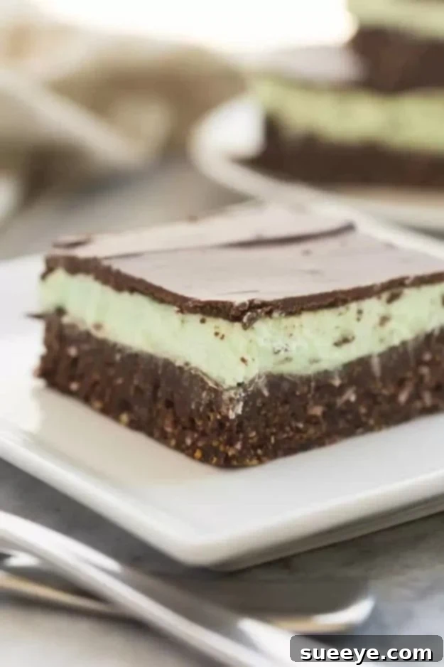 No Bake Desserts | No Bake Mint Chocolate Bars - Quick Dessert Ideas and Easy Sweets You Can Make Without Baking - Healthy Cookies and Pie Cool and refreshing No-Bake Mint Chocolate Bars, a perfect dessert for mint chocolate lovers.