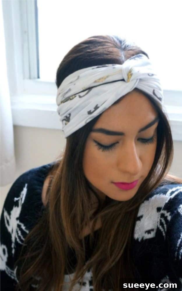 No-Sew Turban Headband No Sew Gifts to Make - Easy DIY Christmas Presents -DIY No Sew Turban Headband