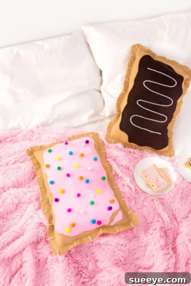 Effortless No-Sew Gifts: 42 DIY Creations 2 No Sew Gift Ideas - Quick Last Minute Holiday Gifts for Her - DIY No-Sew Pop Tart Pillow