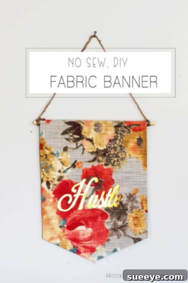 Effortless No-Sew Gifts: 42 DIY Creations 4 No Sew Gift Ideas - Quick Last Minute Holiday Gifts for Her - No Sew DIY Fabric Banner