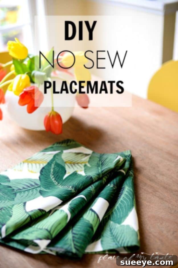 Effortless No-Sew Gifts: 42 DIY Creations 7 No Sew Gift Ideas - Quick Last Minute Holiday Gifts for Her - DIY No Sew Placemats