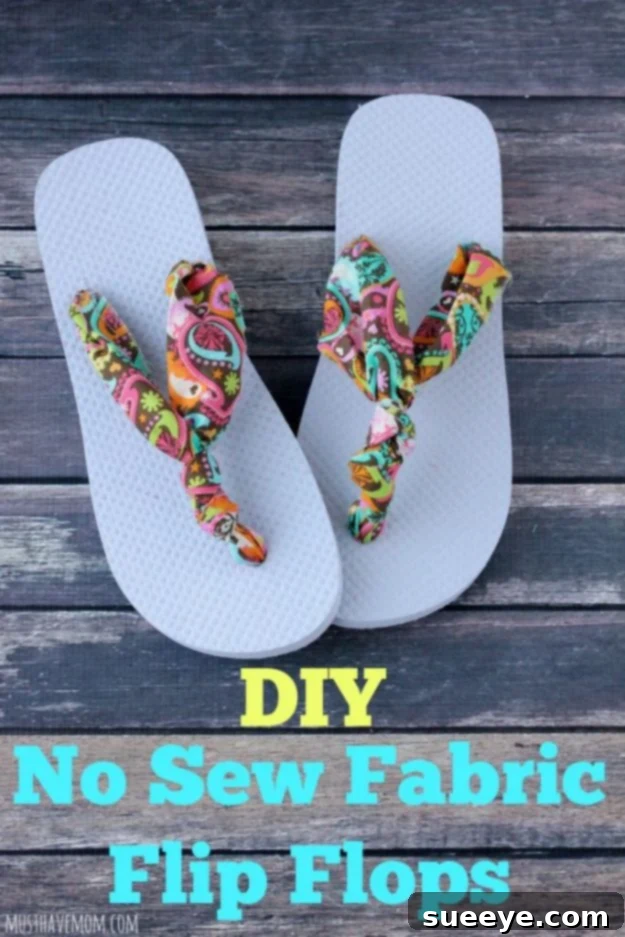 Effortless No-Sew Gifts: 42 DIY Creations 11 No Sew Gift Ideas - Quick Last Minute Holiday Gifts for Her - DIY No Sew Fabric Flip Flops