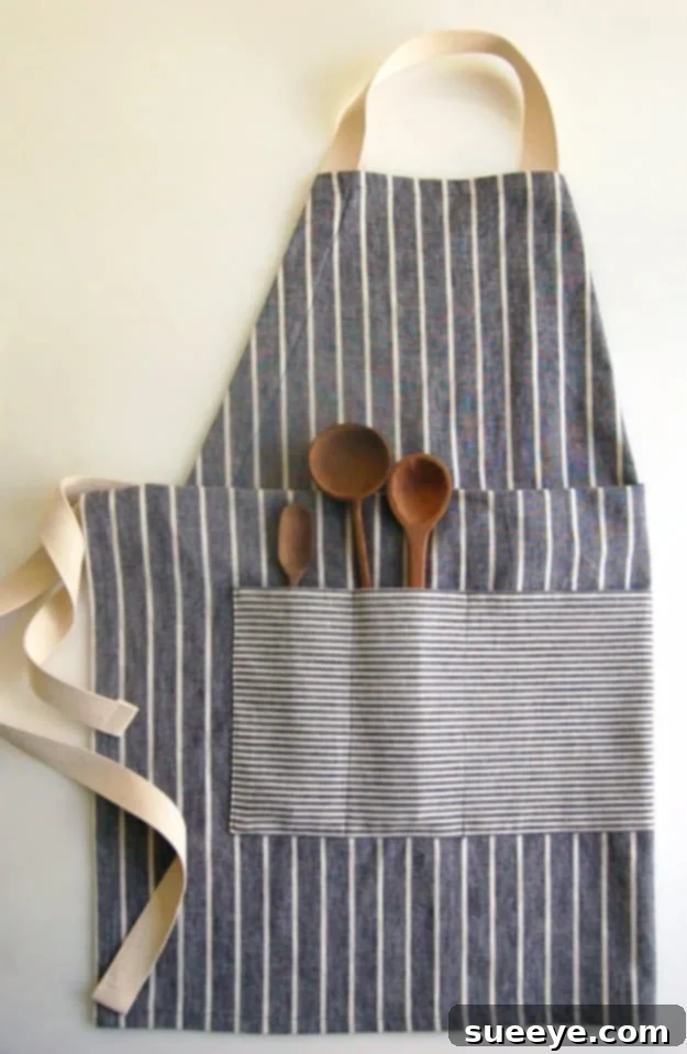 Sewing Projects for The Home - Adjustable Unisex Apron - Free DIY Sewing Patterns, Easy Ideas and Tutorials for Curtains, Upholstery, Napkins, Pillows and Decor #homedecor #diy #sewing Adjustable Unisex Apron Sewing Pattern - Handmade Gift Idea