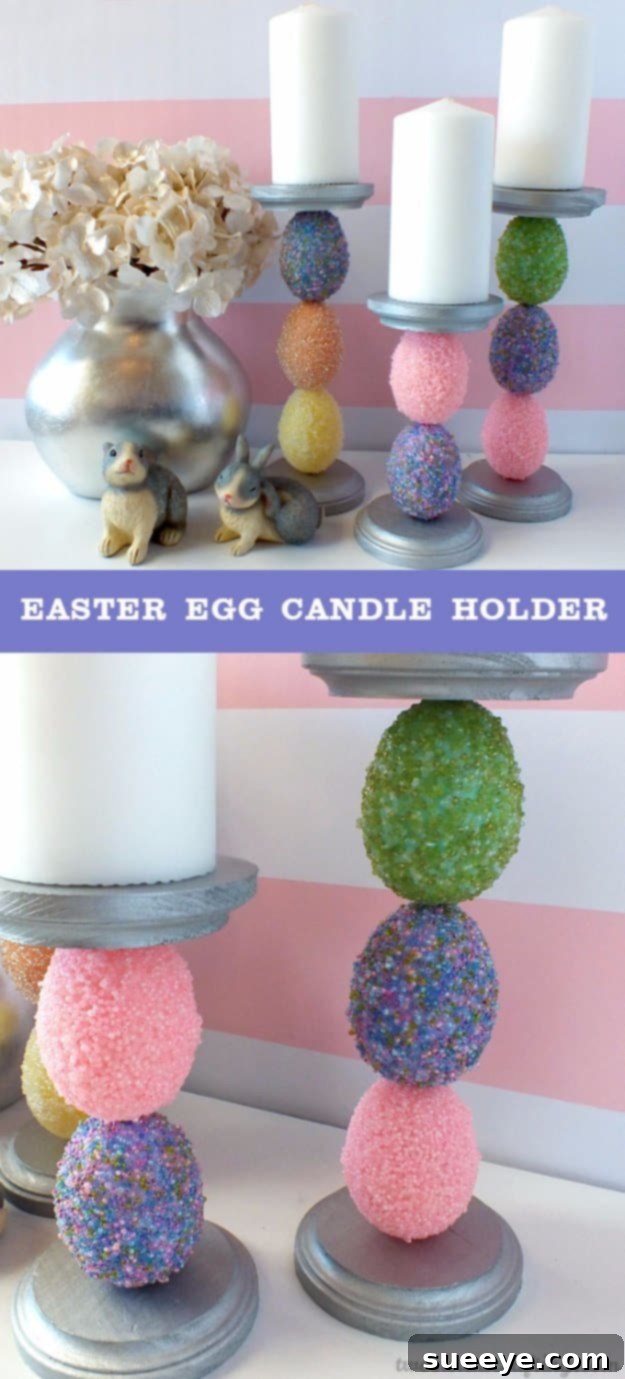 48 Creative DIY Easter Decor Projects 21 Easter eggshells carefully arranged to hold small candles, creating a soft glow.