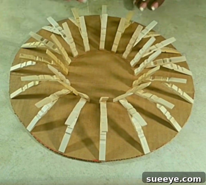 Learn to make a DIY Gold Clothespin Mirror