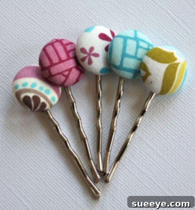 Easy DIY Decorative Bobby Pins with Fabric Scraps