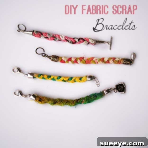 Handmade Fabric Scrap Bracelets for Stylish Accessories