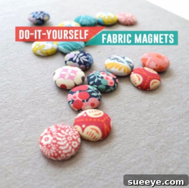 Creative Fabric Scrap Magnets for Fridge and Decor