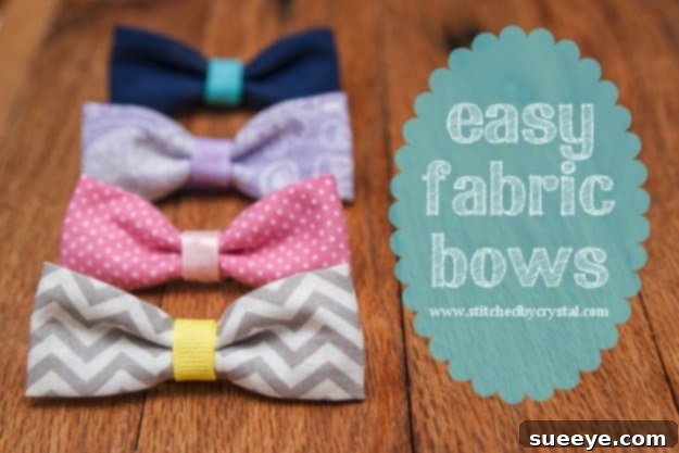 Simple Fabric Bows for Hair Clips and Crafts