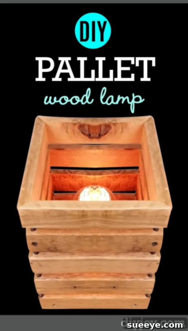 DIY Pallet Furniture Ideas - Pallet Wood Lamp - Best Do It Yourself Projects Made With Wooden Pallets - Indoor and Outdoor, Bedroom, Living Room, Patio. Coffee Table, Couch, Dining Tables, Shelves, Racks and Benches Pallet Wood Lamp - Unique DIY Lighting Fixture
