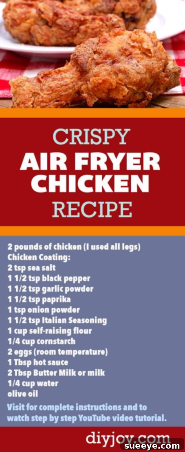 Crispy Air Fryer Southern Fried Chicken 4 Platter of golden brown air-fried Southern chicken, ready to serve with a garnish