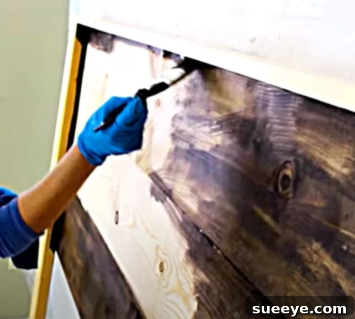 Build a Stunning Rustic Headboard for Under $20 3 Farmhouse style headboard handmade for $20.00