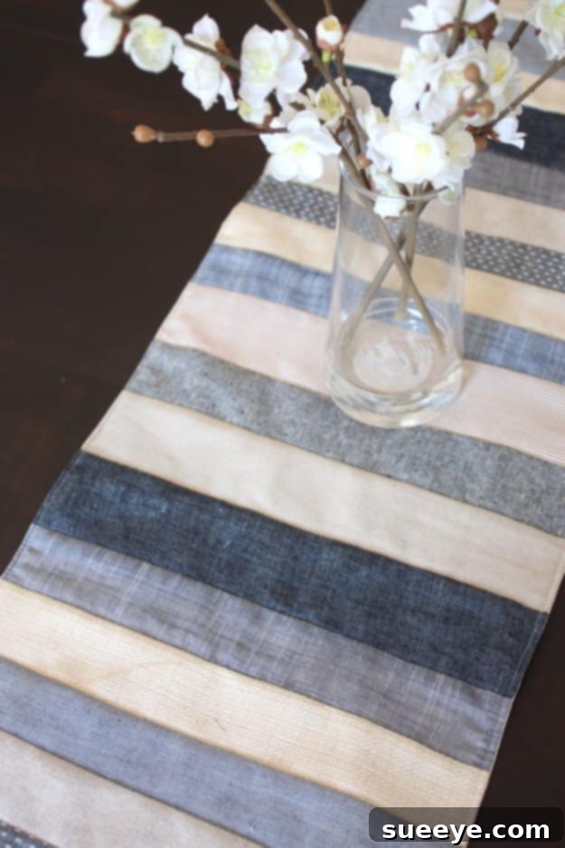 Easy Sewing Projects to Sell - Neutral Denim, Linens and Chambrays Table Runner - DIY Sewing Ideas for Your Craft Business. Make Money with these Simple Gift Ideas, Free Patterns #sewing #crafts Easy Sewing Projects to Sell - Neutral Denim, Linens and Chambrays Table Runner - DIY Sewing Ideas for Your Craft Business. Make Money with these Simple Gift Ideas, Free Patterns #sewing #crafts