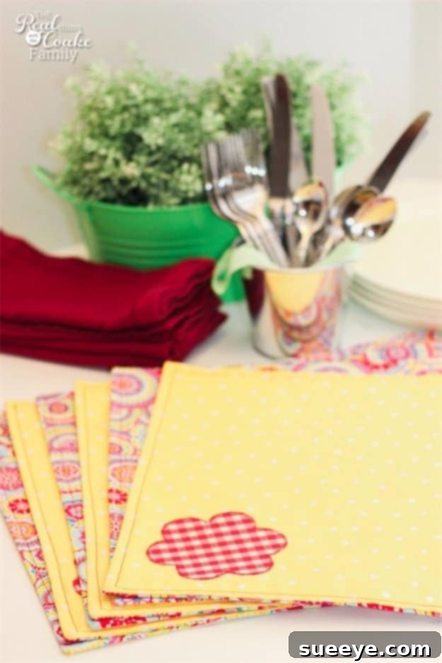 Easy Sewing Projects to Sell - Reversible Place Mats - DIY Sewing Ideas for Your Craft Business. Make Money with these Simple Gift Ideas, Free Patterns #sewing #crafts Sewing Projects to Make and Sell - DIY Reversible Place Mats Tutorial - Things to Sew and Sell on Etsy - DIY Projects to Sell for Profit - DIY Home Decor Ideas to Sew