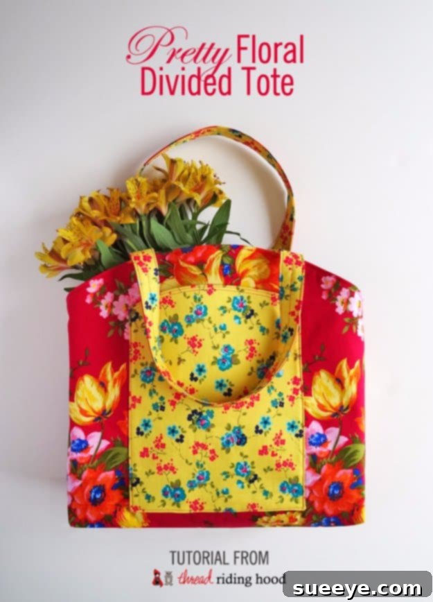 Easy Sewing Projects to Sell - Pretty Floral Divided Tote - DIY Sewing Ideas for Your Craft Business. Make Money with these Simple Gift Ideas, Free Patterns #sewing #crafts Easy Sewing Projects to Sell - Pretty Floral Divided Tote - DIY Sewing Ideas for Your Craft Business. Make Money with these Simple Gift Ideas, Free Patterns #sewing #crafts