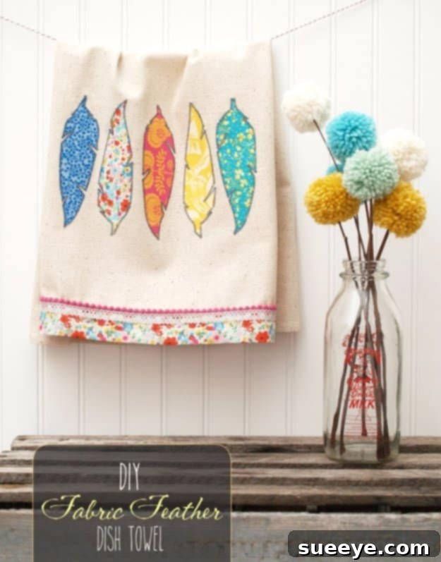 Easy Sewing Projects to Sell - Pretty DIY Fabric Feathers Dishtowel - DIY Sewing Ideas for Your Craft Business. Make Money with these Simple Gift Ideas, Free Patterns #sewing #crafts Easy Sewing Projects to Sell - Pretty DIY Fabric Feathers Dishtowel - DIY Sewing Ideas for Your Craft Business. Make Money with these Simple Gift Ideas, Free Patterns #sewing #crafts