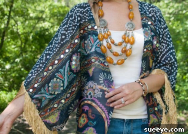 Easy Sewing Projects to Sell - DIY Fringed Kimono - DIY Sewing Ideas for Your Craft Business. Make Money with these Simple Gift Ideas, Free Patterns #sewing #crafts Easy Sewing Projects to Sell - DIY Fringed Kimono - DIY Sewing Ideas for Your Craft Business. Make Money with these Simple Gift Ideas, Free Patterns #sewing #crafts